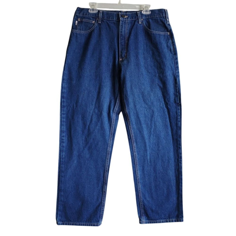 Carhartt FR Mens 38x30 Actual(36x30) Flame Resistant Denim Blue Jean Relaxed Fit